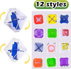 GOLDGE 24 Pcs Balance IQ Maze Game Toy Set - Mini 3D Brain Maze Puzzle Cubes in a Box. Fun Party Favor Games and Ideal Prizes for Kids and Adults (24 Pcs)