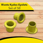 Kydex Rivets Eyelets, 8-8 1/4" Multicolored Grommet Eyelets for Tactical Holster Making, Knife Sheath Crafting, Fasteners for Custom DIY Kydex Projects (Set of 50)