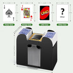 Automatic Card Shuffler 1/2/4/6 Decks,Battery Operated Electric Playing Card Shuffler for UNO,Casino Card Game,Poker,Phase 10,Blackjack,Texas Hold'em,Home Card Games