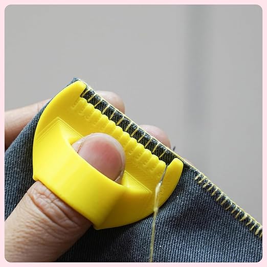 4mm Seam Guide for Hand Sewing Edge Lockranding Tool, Sewing Needle Gauge Measuring Tool, Mini Finger Ruler Kit Ideal for Leather/Fabric/Craft Sew, Blue 1 Pcs