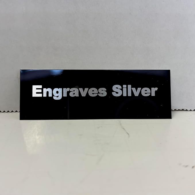 Blank Metal Plates for Laser Engraving - 4 Pack | Aluminum Sheets 0.020" Thick | CO2, Diode, Fiber Laser Compatible | Multiple Sizes & Colors (Black (engraves silver), 2x6.25 inch)