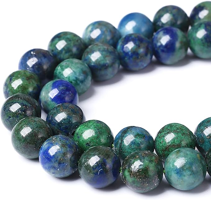 6mm 60pcs Natural Gemstone Beads Lapis Lazuli Chrysocolla Phoenix Stone Round Loose Beads for Jewelry Making DIY Bracelet Necklace