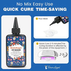300g UV Resin kit, Crystal Clear Hard, Premixed UV Epoxica Resina Fast Curing Sunlight Activated with Casting Tools for Beginners Jewelry Making, DIY Art Crafts, Coating