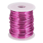 uxcell 12 Gauge / 2mm Anodized Aluminum Wire for Jewelry Craft Making, 102 Feet Bendable Flexible Wire for DIY Home Decor Gardening Sculpture, Dark Pink