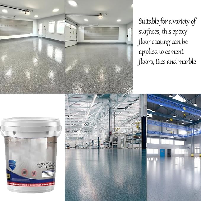 Louis Forest Epoxy Floor Paint, High-Gloss Marble Effect Epoxy Floor Coating (Blue-B,1pcs)