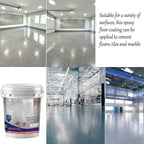 Louis Forest Epoxy Floor Paint, High-Gloss Marble Effect Epoxy Floor Coating (Light Gray,1pcs)