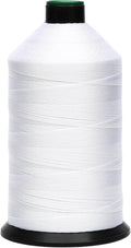 Extra Strong Bonded Nylon Thread #277 Tex270 – 16 OZ, 1500yds, Versatile Stitching Solution for Leather, Upholstery, Canvas Repair and More (White)