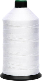 Extra Strong Bonded Nylon Thread #277 Tex270 – 16 OZ, 1500yds, Versatile Stitching Solution for Leather, Upholstery, Canvas Repair and More (White)