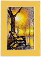 8x10 Mat Bevel Cut for 5x8 Photos - Acid Free Chamois Yellow Precut Matboard - For Pictures, Photos, Framing - 4-ply Thickness