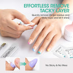 GELLEN Nail Cleanser Pads, 200 Pack Alcohol Prep Pads Nail Cleanser Wipes Remove Tacky Residue, Lint-free Glossy Wipes for Acrylic/Builder/Gel Polish Travel Individually Wrapped for Perfect Manicure