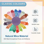 uxcell 10g/0.35oz Cosmetic Grade Mica Powder, 600 Mesh Mica Powder Natural Resin Epoxy Pigment Powders for Casting Resin, Candle Dye, DIY Nail Polish and Lip Gloss, Dark Purple