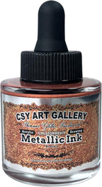 CSY Art Gallery Metallic Acrylic Paint Inks -Calligraphy Ink-Liquid Gold Paints-for Marker,Painting,Drawing,Sketch,Resin,Wood,Ceramic (Strelizia)