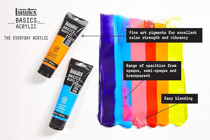 Liquitex BASICS Acrylic Paint, 118ml (4-oz) Tube, Mars Black
