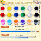 145 Pcs Mini Acrylic Paint Set for Kids, 12 Colors Washable Acrylic Paint Strip with 5 Paint Tray for Kids&Adults Craft Paint, with Mini Paint Strips for Easter Eggs Art Craft Painting Easter Gifts