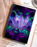 iampanda Spiral Journal Notebook,Chic Floral Strong Twin-Wire Binding with Premium Paper for Girl Women,60 Sheets A5 College Ruled Notebook/Journal,Perfect for School Office Home Gifts,Blue Purple