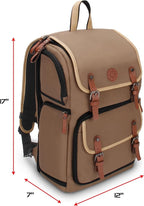 ENHANCE Designer Edition TCG Backpack - MTG Deck Bag Card Binder Space, TCG Deck Box Storage, MTG Playmat Holder - Card Storage Compatible with Magic the Gathering, Pokemon, Lorcana (Canvas Tan)