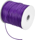 MECCANIXITY Waxed Cord 1.5mm Waxed Polyester Cord 175 Yard Wax String for Bracelet Making,Necklaces, Beading,Jewelry Making and DIY Crafts(Dark Purple)