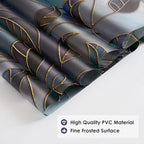 DKTIE Static Cling Decorative Window Film Vinyl Non Adhesive Privacy Film, Multilayer UV Inkjet Technology, 3D Thickened Stained Film (S166, 35.4'' x 118.1'')