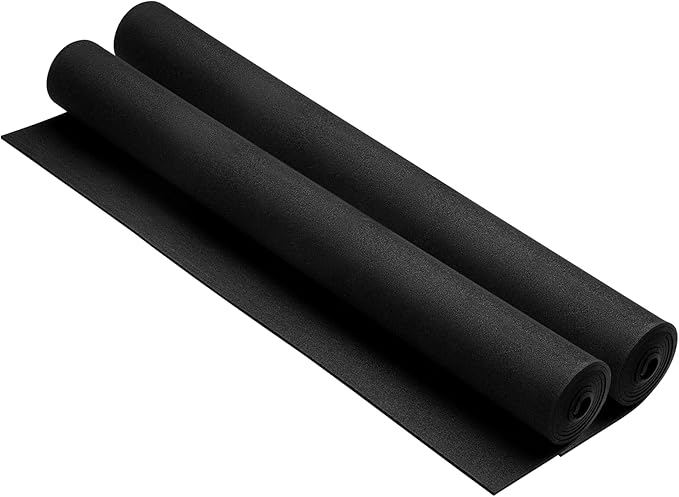 AMZQNART 2Pcs EVA Foam 1mm, Cosplay Foam 16x59 inch Black, High Density 90 kg/m³, for Craft Projects Cosplay Costumes, Fake Weapons, Decorations, Christmas, Easter, Thanksgiving, etc.