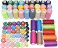 72Pcs 36 Colors Sewing Thread Set with Matching Prewound Bobbin Threads and Case, 550 Yards per Polyester Thread, Popular Colors for Hand & Machine Sewing