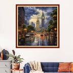 Artvxeay Stamped Cross Stitch Kits Beginners Full Range of Embroidery Starter Kits for Adults Printed Cross Stitching DIY Needlepoint Kit 11CT- (New York Street 18x18 inch)