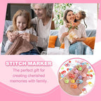 uxcell 200pcs Stitch Markers for Crocheting, Heart Shaped Crochet Marker Needle Clip Counter for Knitting Clothing Tag DIY Craft,Orange