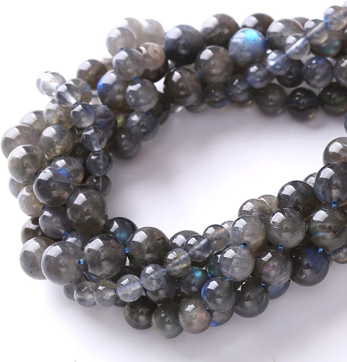 8mm 45pcs AAA Natural Labradorite Gemstone Beads for Jewelry Making Crystal Energy Stone Healing Power DIY Bracelet Necklace 15"