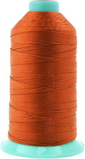 Mandala Crafts Bonded Nylon Thread Burnt Orange Heavy Duty Sewing Threads - 800 YDs Size 207 630D T210 Tex 210 Thread for Leather Jeans Weaving Outdoor Marine Upholstery Threads