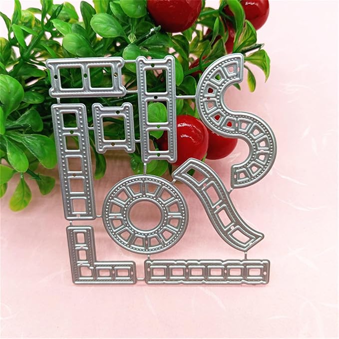 Cutting Dies Metal Stencils Scrapbooking Tools DIY Embossing Template for Paper Card Making Album Arts Crafts Supplies (Films-8.2x7.5cm)