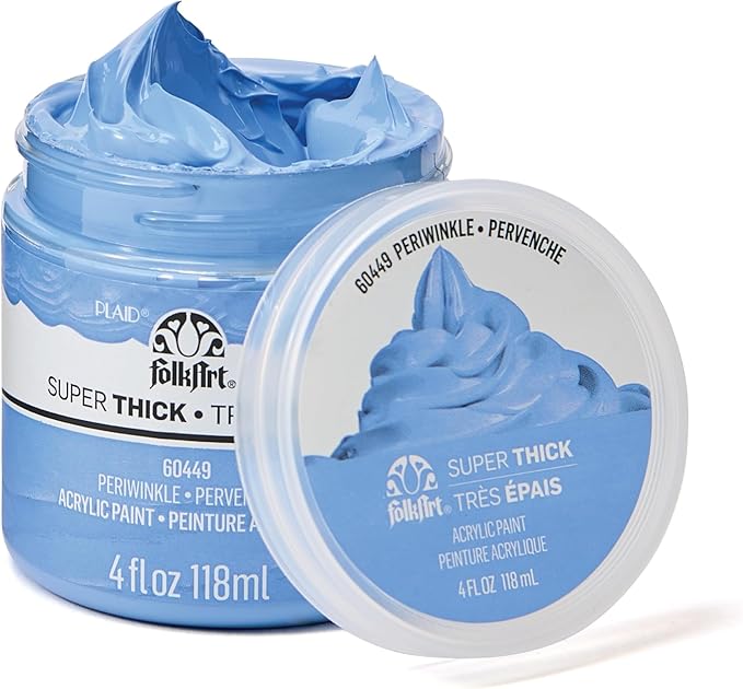 FolkArt Super Thick Acrylic Paint with a Textured Finish, Periwinkle, 4 oz