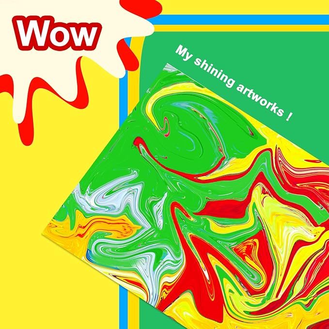 Water Marbling Paint Kit, Arts and Crafts For Kids,Birthday Gifts for Girls Boys 3+Years Old, Toys For Ages 8-13 5-7 3-6, Art Supplies for Kids