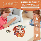 Wooden Puzzles for Adult and Kids, 100 Pieces Ocean Puzzle, Unique Shaped Mermaid Wooden Preschool Puzzle, Toddler Wooden Puzzle Toy Gift for Family and Friends, Suitable for Family Games