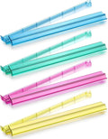 Mahjong Racks with Pushers,4 Colors Acrylic American Majiang Tile Racks,Imports Modern Mahjong Racks with Built-in Pushers- Set of 4