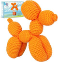 Crochetta Crochet Kit for Beginners, Crochet Kit w Step-by-Step Video Tutorials, Crochet Starter Kit Learn to Crochet Kits for Adults Kids Beginners, Vibrant Orange Balloon Dog (40%+ Yarn Content)