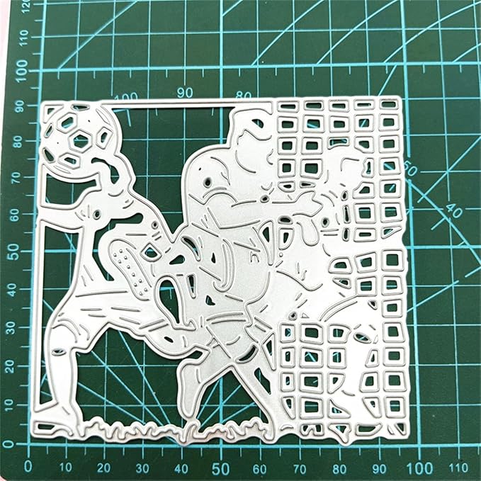 Cutting Dies Metal Stencils Scrapbooking Tools Flowers Lace Frame DIY Embossing Template for Paper Card Making Album Arts Crafts Supplies (Football Team-9.8x9.2cm)