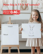 Canvas Boards for Painting 24 Pack, 11x14 Inch Canvas Panels, 100% Cotton White Blank Art Supplies for Acrylics Oil Watercolor Tempera Paints