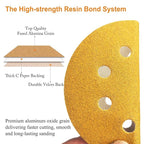 5-Inch 8-Hole Hook and Loop Sanding Discs 600-Grit Random Orbit Sandpaper, 100-Pack