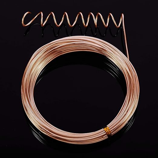 TecUnite Aluminum Craft Wire for Sculpting Armature Bendable Craft Wire for DIY Jewelry Making(Copper, 10 M X 1.5 mm, 1 Roll)