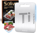Saliva Titanium Cutting Boards for Kitchen, Cutting Board Double Sided Food Grade, Dishwasher Safe, No Blunt Knife, Chopping Boards with Handle for Meat, Fruit & Vegetable (16x12in)