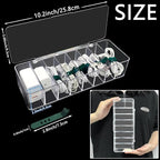 DUOFIRE 2 Pcs Cord Organizer with 16 Cable Ties, Clear Acrylic Cable Organizer Charger Organizer Electronics Organizer with Lid for Home Office Desk Organizers and Accessories