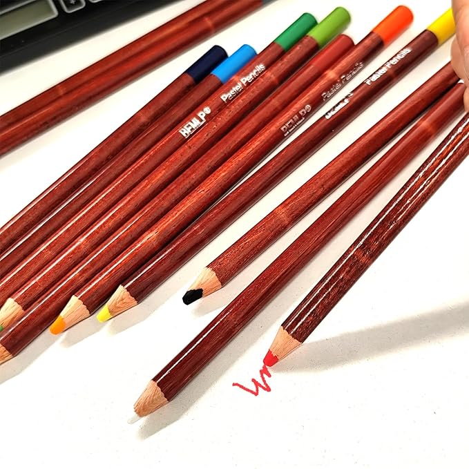 BEMLP 12 Non-toxic Professional Soft Pastel Pencils Drawing Sketches Colored Pencils For Drawing School Lapices De Colores Stationery