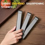 Adjustable Knife Sharpening Kit - Diamond Stones from Repair (320) to Polish (2000) for Dull Blades | Angle Guide for Chef, Hunting, Pocket Knives