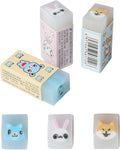 HILAZA 18Pcs Cute Animal Erasers for Kids Bulk, Kawaii Fun Pencil Jelly Erasers for School Classroom Supplies Prize Gifts Party Favors