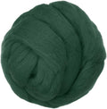 PATIKIL Wool Roving Yarn, 150G/5.3OZ Soft Felting Wool Pure Chunky Roving Yarn Bulk for Needle Felting Knitting Blanket Spinning Weaving DIY Craft, Dark Green