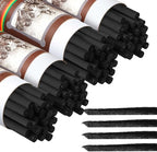 Gueevin 100 Pcs Willow Charcoal Sticks, Willow Charcoal, Artists, Beginners, Students, Perfect for Sketching, Drawing, Shading, and Fine Art Christmas Gifts for Art (7-9mm)