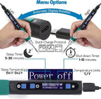 WEP 928D-IV Soldering Iron Kit with Fast Heating with C235 Tip, Dynamic Screen, Compact Digital Soldering Iron with Multi-Functional Cover, Type-C Powering, Sleep Mode, PD and QC Protocols
