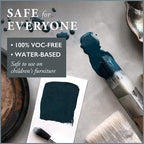 AMY HOWARD AT HOME Chalk-Based One Step Paint for Furniture, Cabinetry, Decor, Finish, and More | No Stripping, Sanding, or Priming | Dark Base | 32 Ounce | Brooks Grey