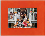 Pack of Ten Acid Free 8x10 Mats Bevel Cut for 5x8 Photos - Orange Suede Precut Matboards With Backing Boards and Self Seal Photo Mat Bags For Pictures, Photos, Framing - 4-ply Thickness