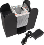 GSE Games & Sports Expert 6-Deck Automatic Card Shuffler, AC/DC-Power & Battery-Operated Electric Shuffler Machines for Playing Cards, Blackjack, Texas Hold'em, Canasta, Bridge, Rummy, UNO
