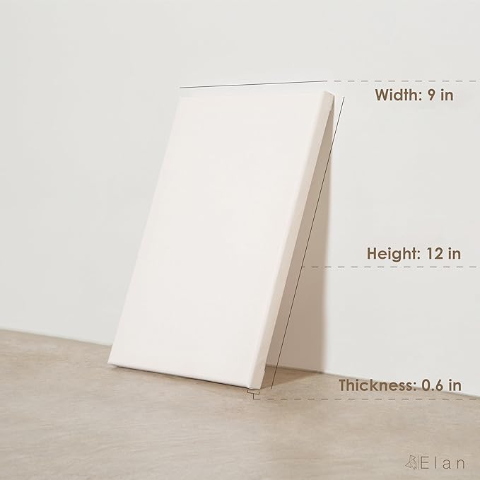 Elan Stretched Canvases 9x12 Inch, 6-Pack Blank Canvases for Painting 8 oz, Triple Primed Stretched Canvas for Painting, 9x12 Canvas Bulk